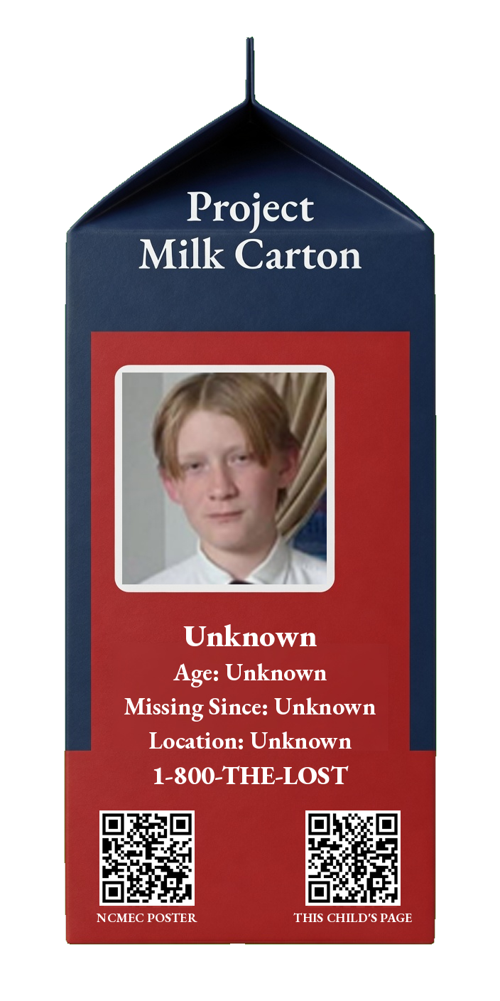 Missing child milk carton for Rachelle Fischer